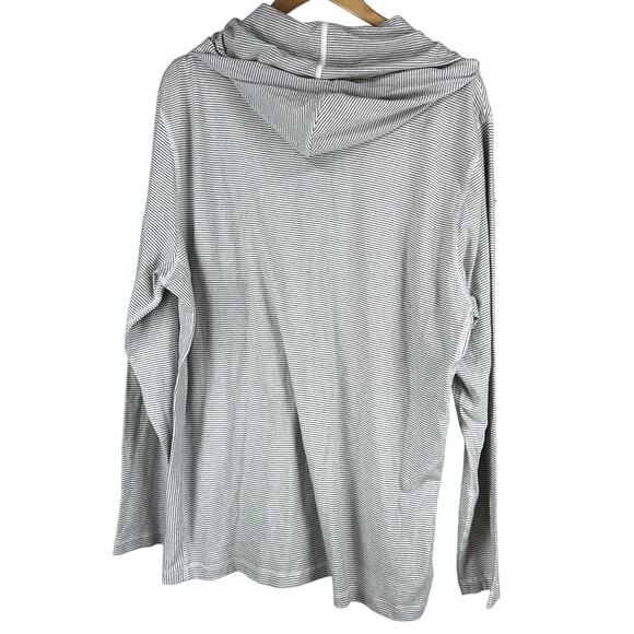 Rails Men's Weston Cream Navy Striped Hooded Long Sleeve DAMAGED Size XXL - Picture 2 of 11